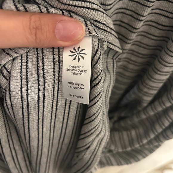 Athleta Hermosa Henley Midi Dress Striped - Picture 6 of 9